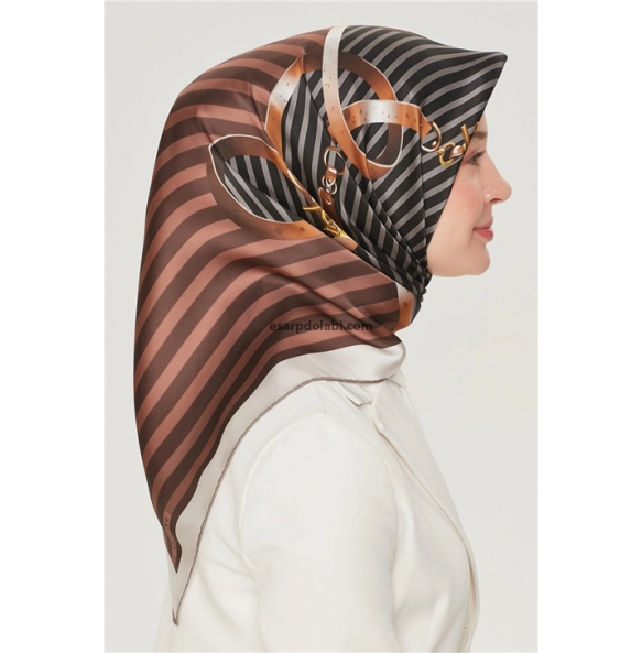 Armine İpek Eşarp 8529D-33 tivil ipek iki yönlü 